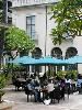 Cafe Laniakea, Laniakea YWCA, Honolulu — The courtyard of Café Laniakea is an ideal unhurried, unfettered spot to sit a spell and browse the daily news or,
as most people seemed to be doing, meeting up with friends for a cozy lunch. It is a delight anywhere to find a casual but charming restaurant with great service and terrific food at
good prices. In downtown Honolulu, this is clearly the sort
of place locals think of first when suggesting where to get together mid-day.