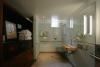 The Focus Studio, Venice — Full-size bathroom with shower, washer & dryer and a couple of sweet tropical fish