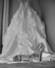 Avon Gardens Event Center, Riverside — Wedding Dress Hanging in Bride's Room
