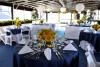 Entire Facility, Smooth Sailing Celebrations, a free nautical event planning service for 12 to 1,200 guests, Weehawken — Dining Deck w Sunflower Centerpieces