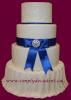 Simply Decadent, Newmarket — 4 Tier Fondant Wedding Cakw with Pleated Shirt, Quilting and Texture