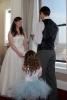 Cathy Bolkcom, Wedding Officiant, Davenport — A gorgeous evening wedding for Michael and Hailey at the Hotel Blackhawk on the 11th Floor overlooking the Mississippi River in Davenport.