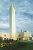 Tower Building and Rotunda, Fair Park - City of Dallas, Dallas — Tower Building (U.S. Government Building), 1936
George Dahl
ArchiTexas, restoration, 1999
The 179-foot high triangular tower of the U.S. Government Building marked the geographic center of the Centennial Exposition.  Its design is attributed to Donald Nelson, who previously worked on the 1933 Chicago Century of Progress Exposition, and was coaxed, along with others, to join Dahl's staff at the fair's conclusion.  These strong ties account for the similarity of the federal buildings at both expositions.
