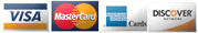 Accepted Credit Cards: Visa, MasterCard, American Express, and Discover